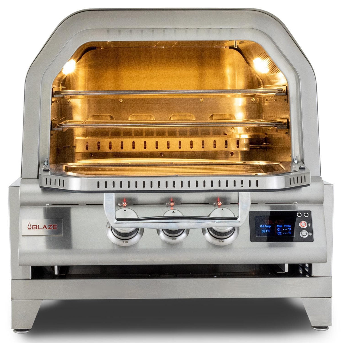 Blaze 26-Inch Countertop Outdoor Oven with Bluetooth Probes & Rotisserie