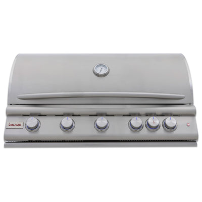 Blaze LTE+ 40-Inch 5-Burner Built-In Gas Grill w/ Lift-Assist Hood & Rear Infrared Burner