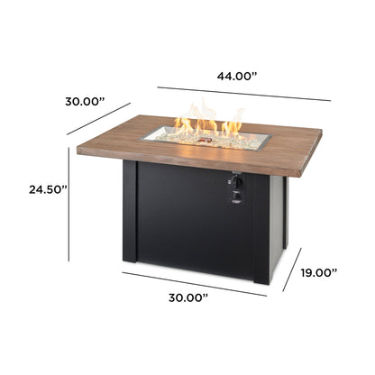 Havenwood 44-Inch Rectangular Gas Fire Pit Table by Outdoor GreatRoom