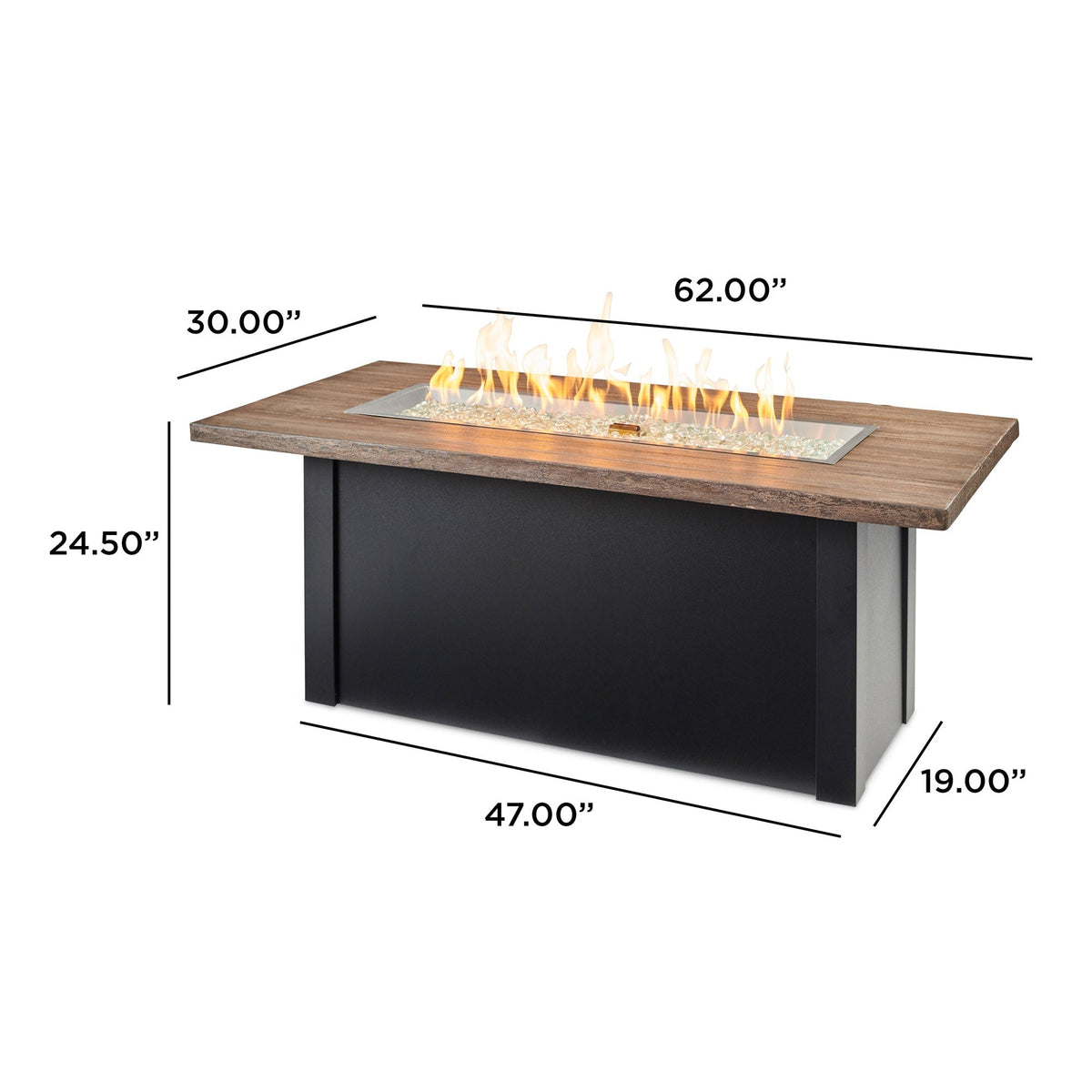 Havenwood 62-Inch Linear Gas Fire Pit Table by Outdoor GreatRoom