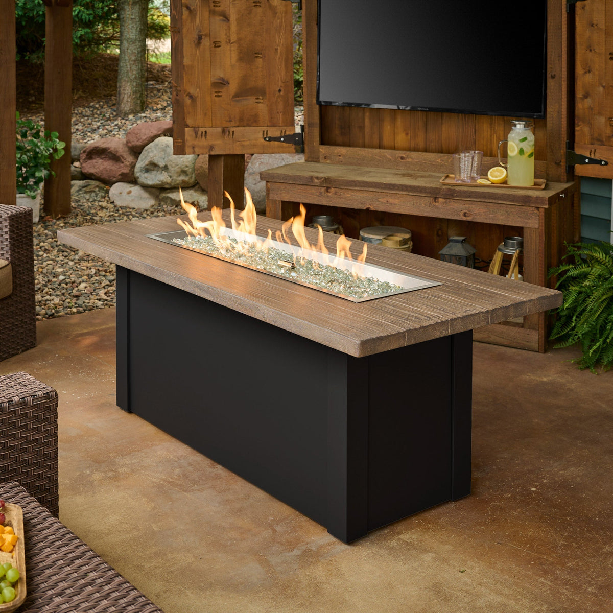 Havenwood 62-Inch Linear Gas Fire Pit Table by Outdoor GreatRoom