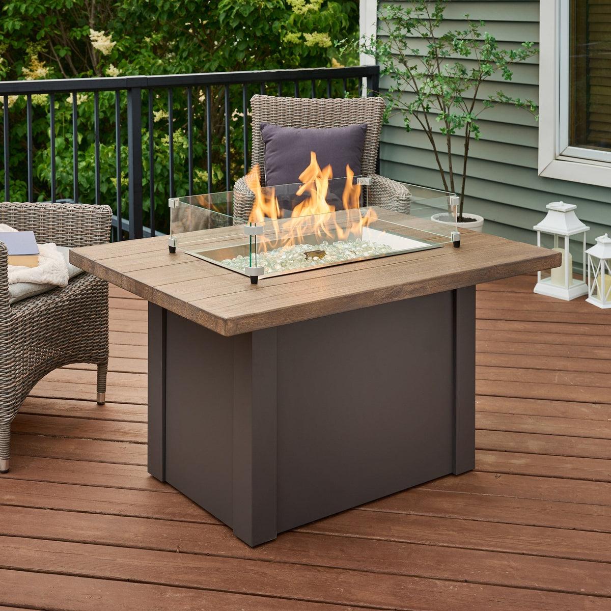 Havenwood 44-Inch Rectangular Gas Fire Pit Table by Outdoor GreatRoom