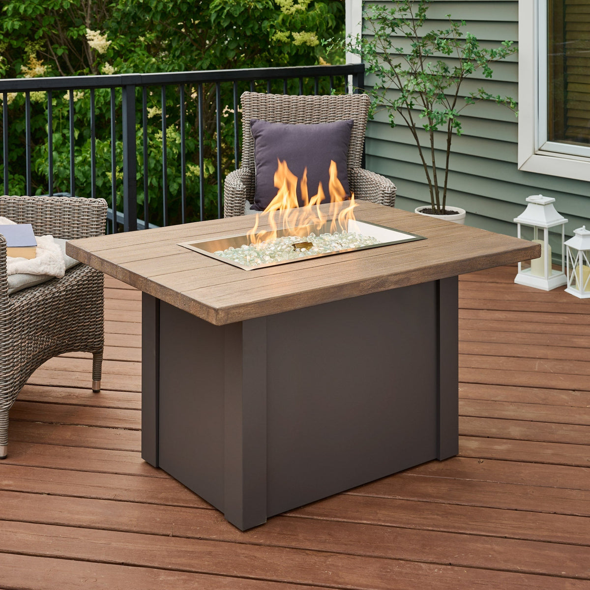 Havenwood 44-Inch Rectangular Gas Fire Pit Table by Outdoor GreatRoom