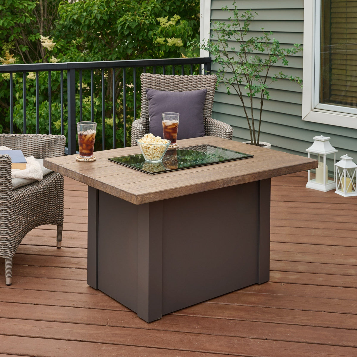 Havenwood 44-Inch Rectangular Gas Fire Pit Table by Outdoor GreatRoom