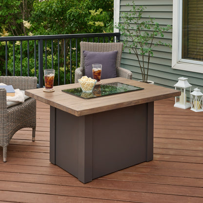 Havenwood 44-Inch Rectangular Gas Fire Pit Table by Outdoor GreatRoom