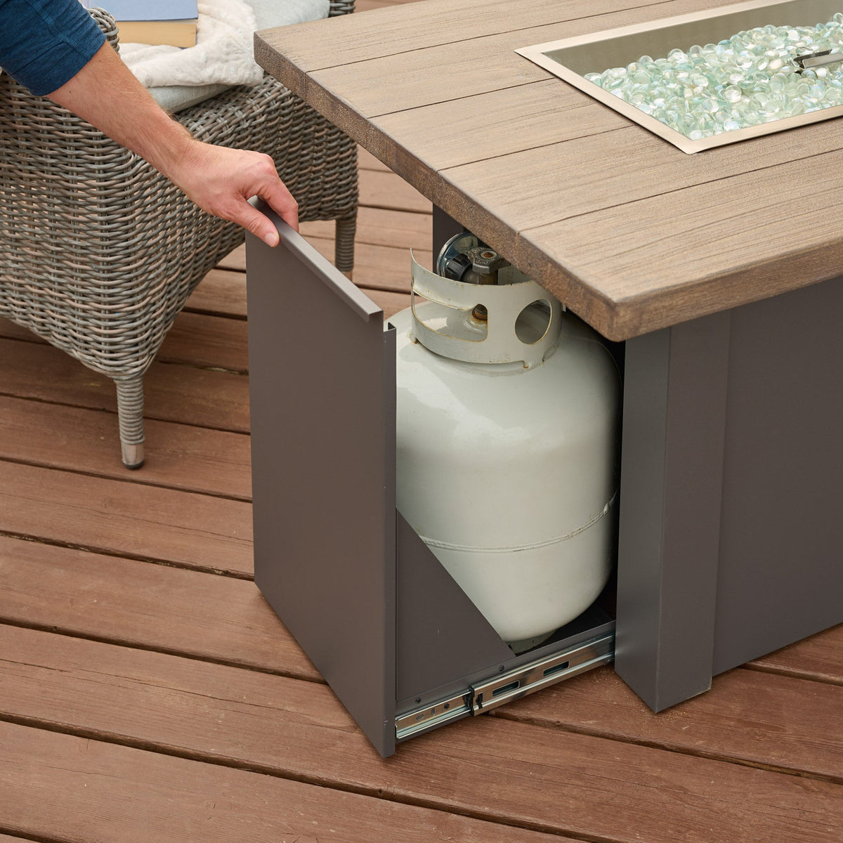 Havenwood 44-Inch Rectangular Gas Fire Pit Table by Outdoor GreatRoom
