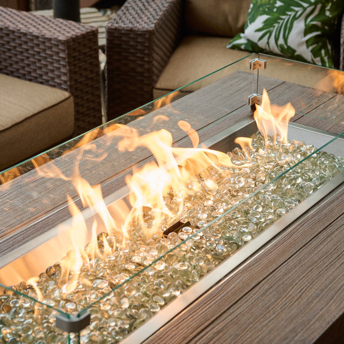 Havenwood 62-Inch Linear Gas Fire Pit Table by Outdoor GreatRoom