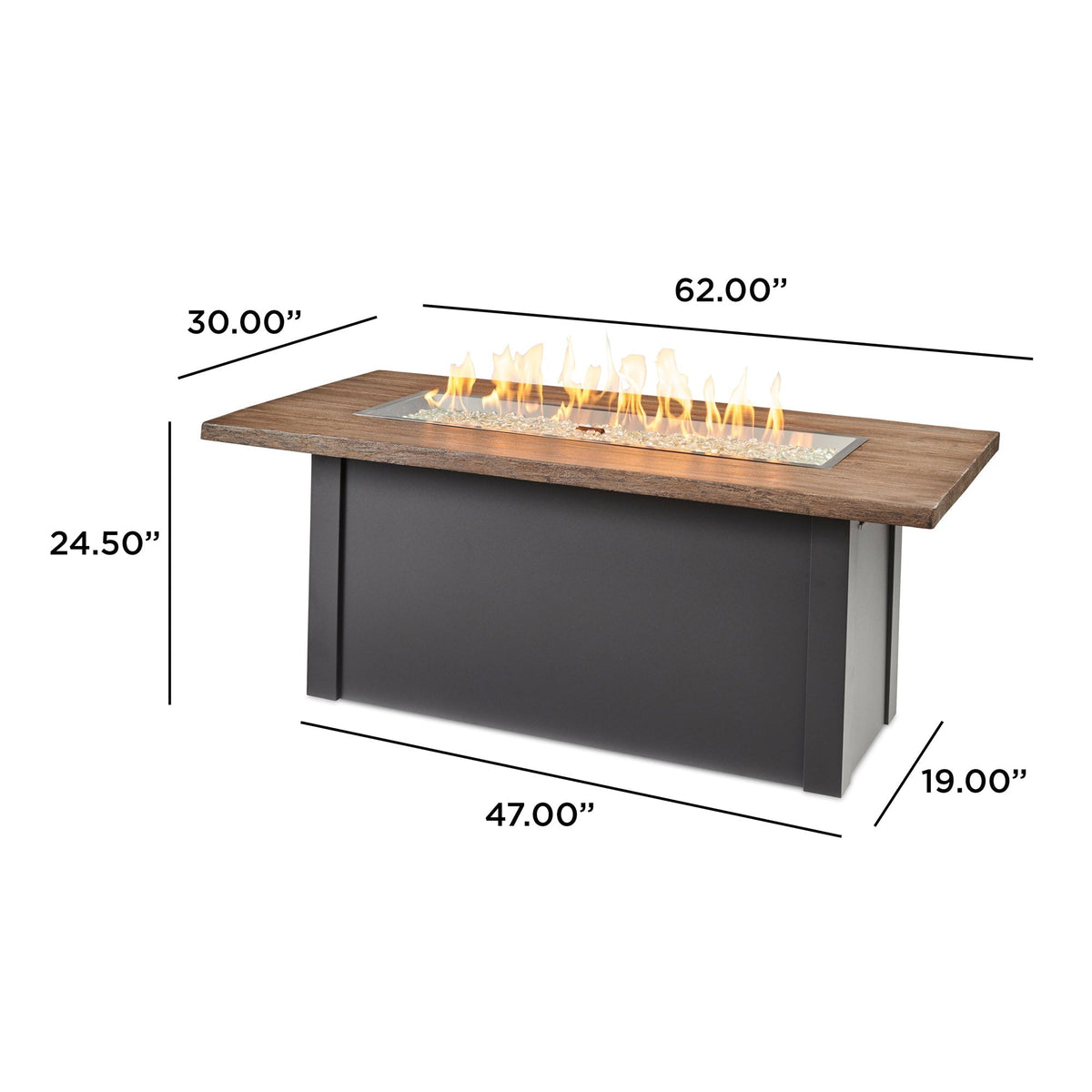 Havenwood 62-Inch Linear Gas Fire Pit Table by Outdoor GreatRoom
