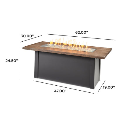 Havenwood 62-Inch Linear Gas Fire Pit Table by Outdoor GreatRoom