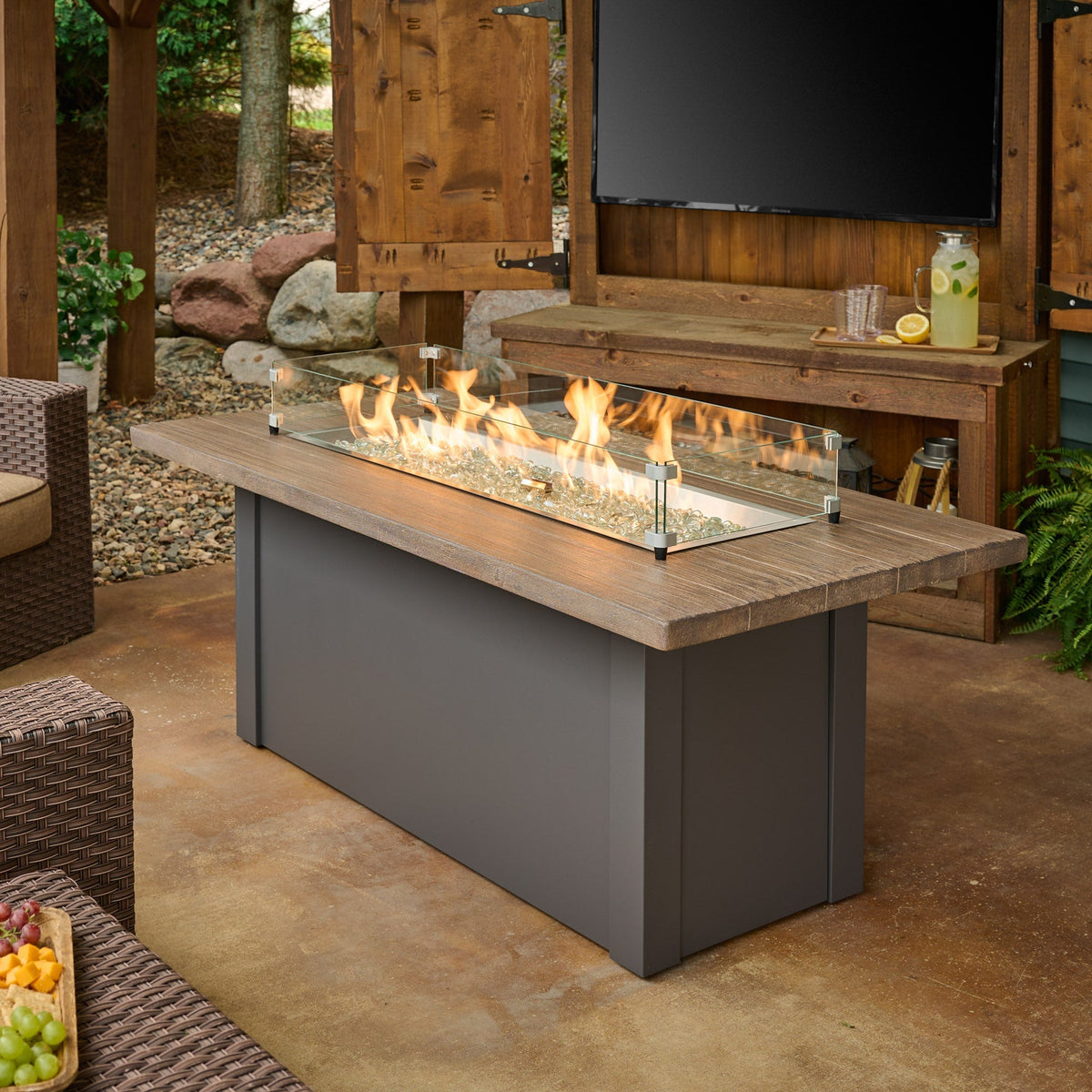 Havenwood 62-Inch Linear Gas Fire Pit Table by Outdoor GreatRoom