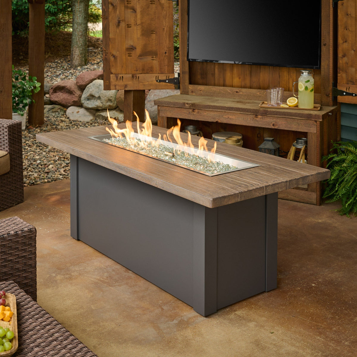 Havenwood 62-Inch Linear Gas Fire Pit Table by Outdoor GreatRoom