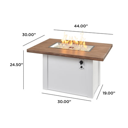 Havenwood 44-Inch Rectangular Gas Fire Pit Table by Outdoor GreatRoom