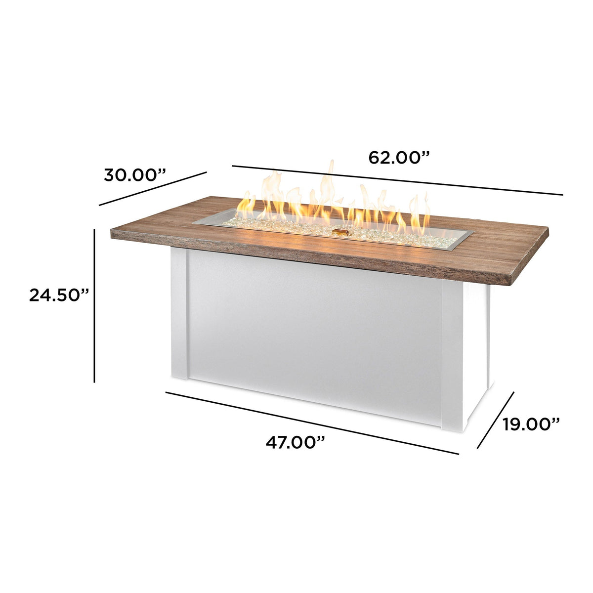 Havenwood 62-Inch Linear Gas Fire Pit Table by Outdoor GreatRoom