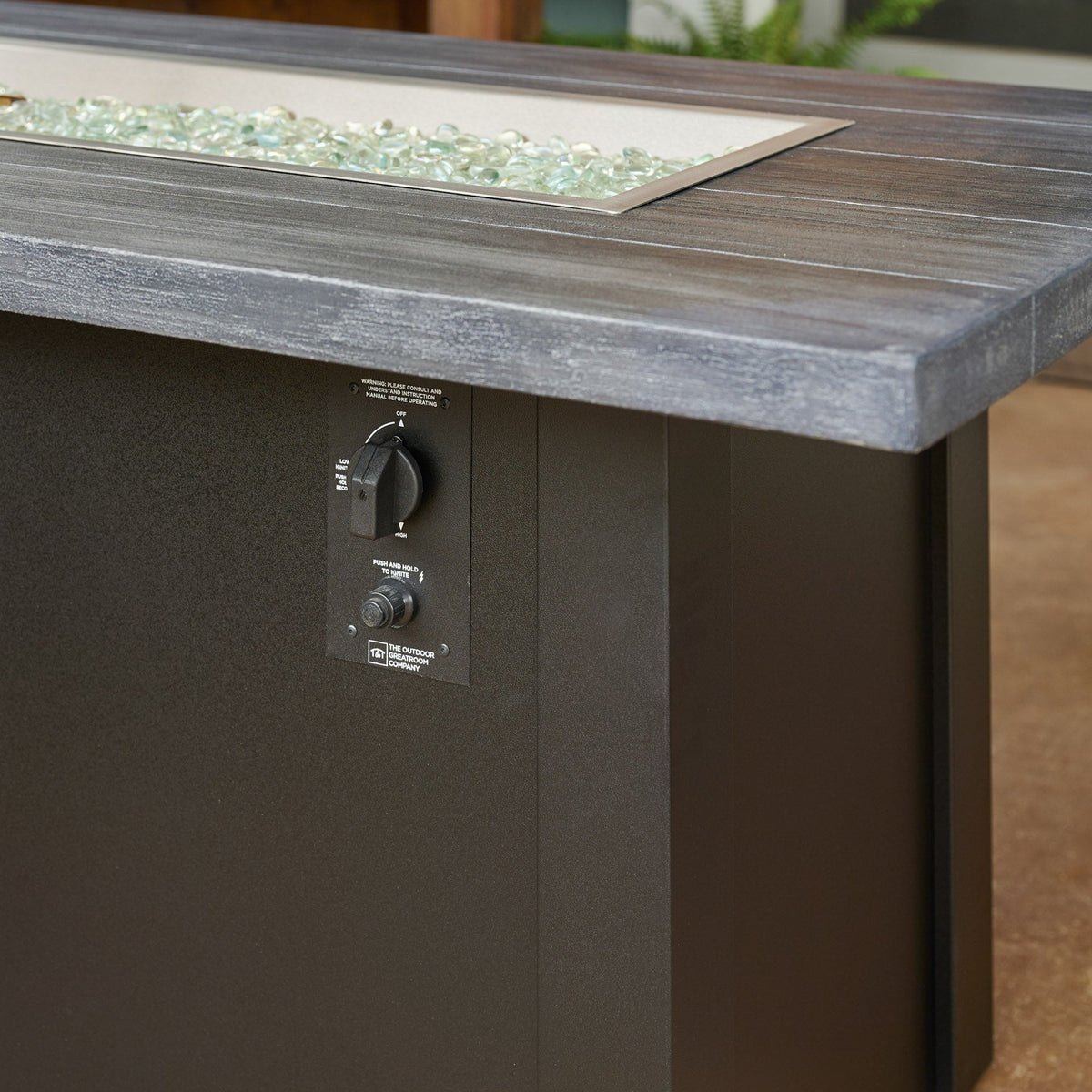 Havenwood 62-Inch Linear Gas Fire Pit Table by Outdoor GreatRoom