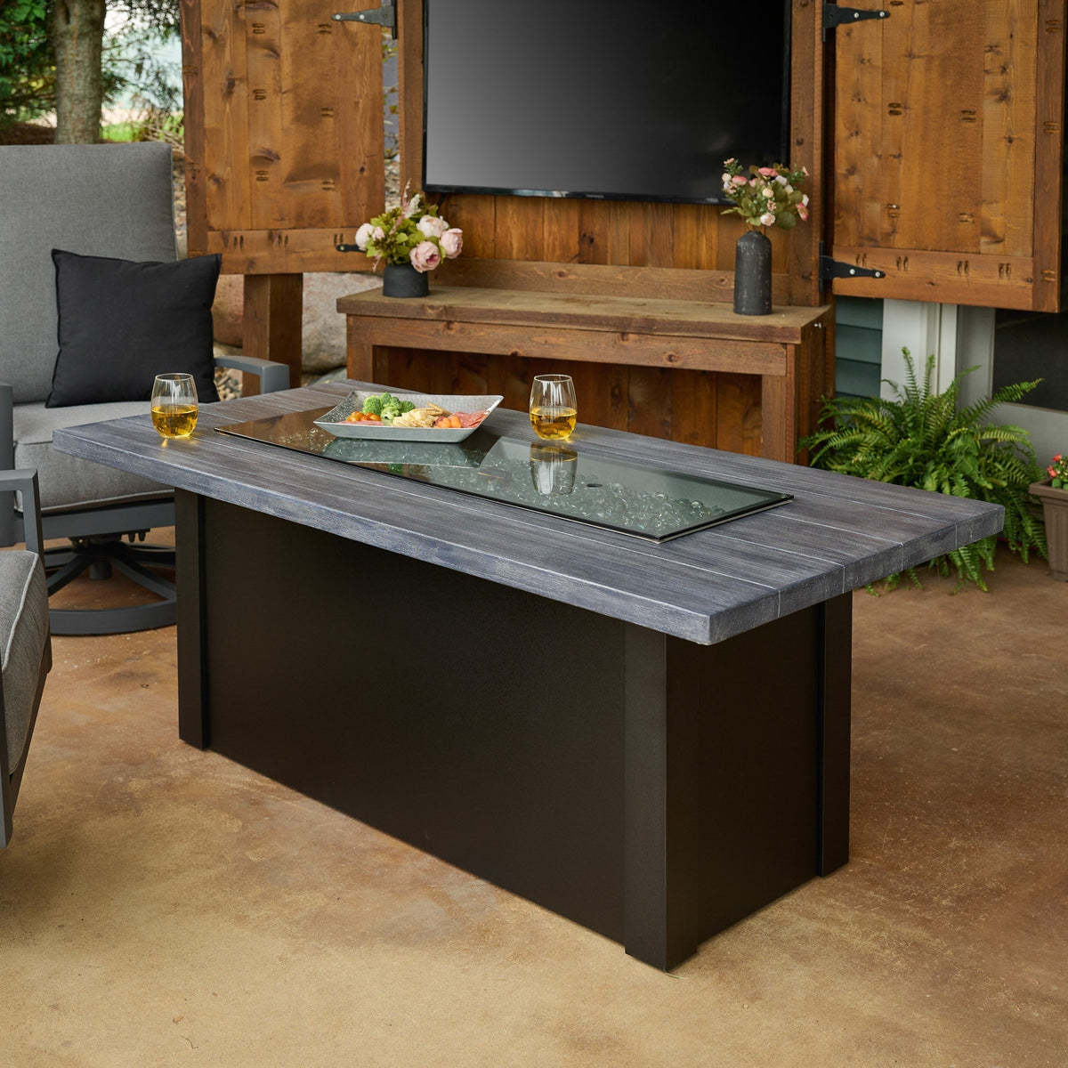Havenwood 62-Inch Linear Gas Fire Pit Table by Outdoor GreatRoom
