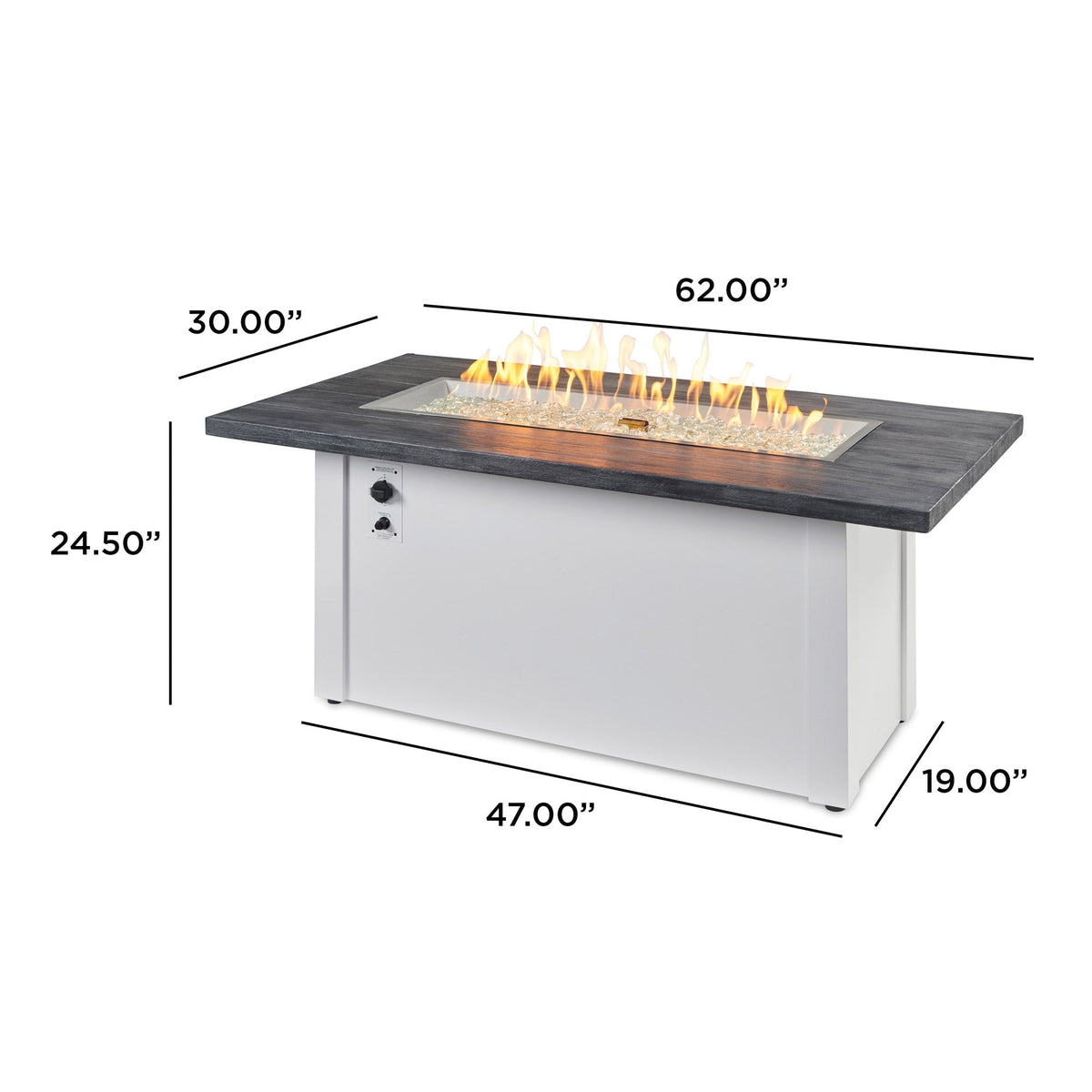 Havenwood 62-Inch Linear Gas Fire Pit Table by Outdoor GreatRoom