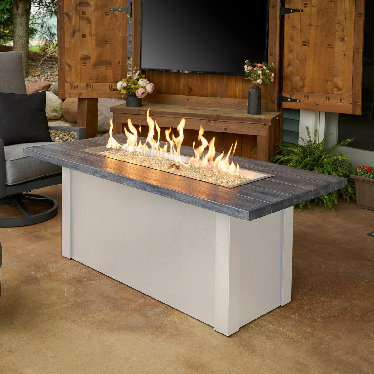 Havenwood 62-Inch Linear Gas Fire Pit Table by Outdoor GreatRoom