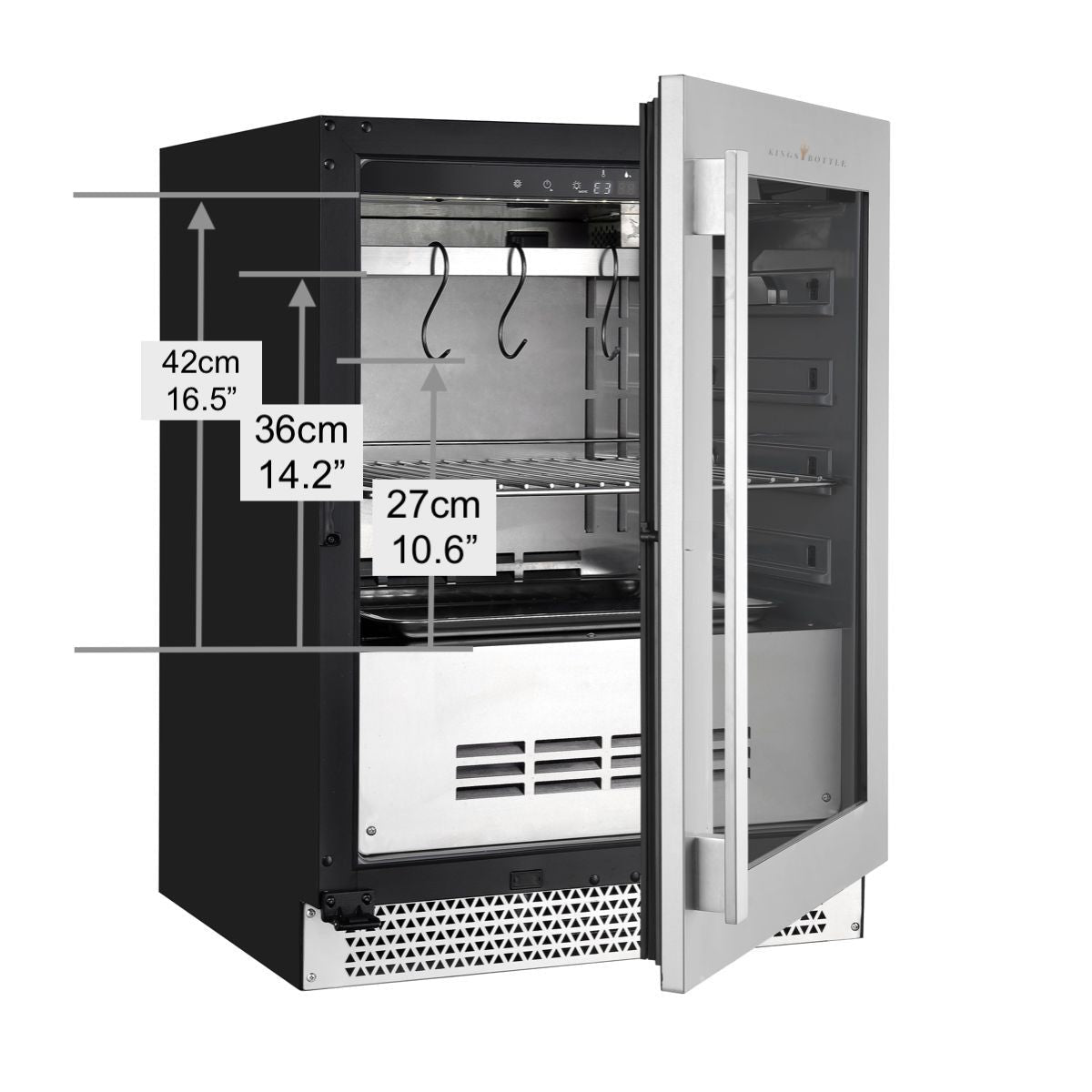 KingsBottle 24-Inch Glass-Door Dry-Aging Refrigerator