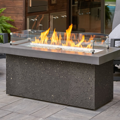 Outdoor GreatRoom Key Largo Linear Gas Fire Pit Table