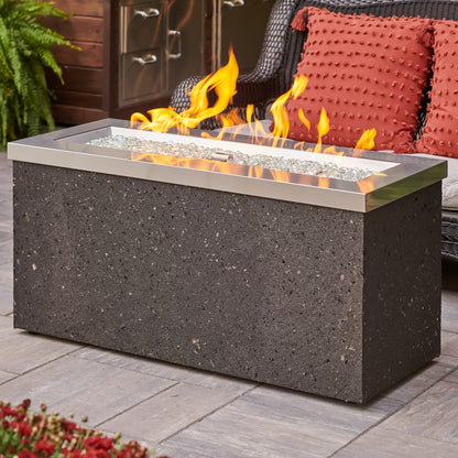 Outdoor GreatRoom Key Largo Linear Gas Fire Pit Table