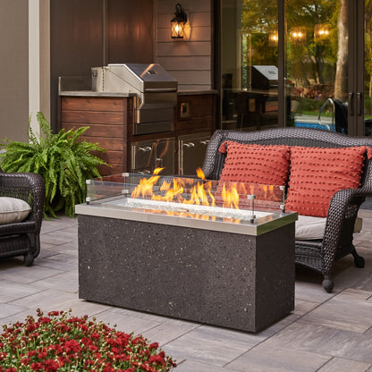 Outdoor GreatRoom Key Largo Linear Gas Fire Pit Table